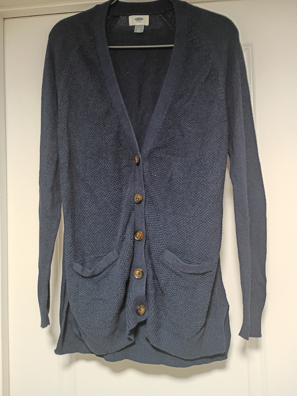 Old Navy Navy Button-Front Pocket Cardigan Size M